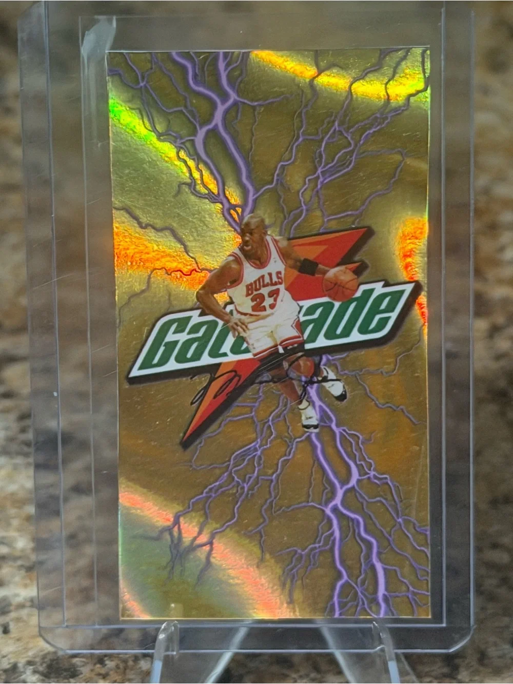Gold Basketball Trading Card - Purple & Gold